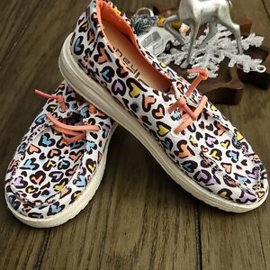 Hey Dude Multicolor Heart Kids Sneakers